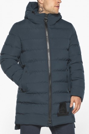 Мужская брендовая зимняя куртка со вшитым капюшоном и тракторной молнией позволи. . фото 8