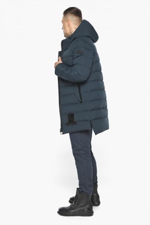 Мужская брендовая зимняя куртка со вшитым капюшоном и тракторной молнией позволи. . фото 7
