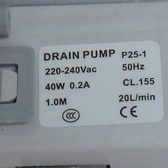 Универсальный насос (помпа) Drain Pump 40W P25-1 для стиральных машин
Универсаль. . фото 4