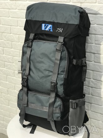 Рюкзак туристический VA T-07-2 75л; серыйТуристический рюкзак можно назвать важн. . фото 1