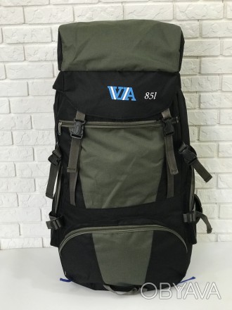Рюкзак туристический VA T-04-8 85л; оливаОтправляясь в поход; важно иметь за пле. . фото 1