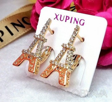 Стильные женские серьги из медицинского сплава Xuping, красивый и модный дизайн,. . фото 1