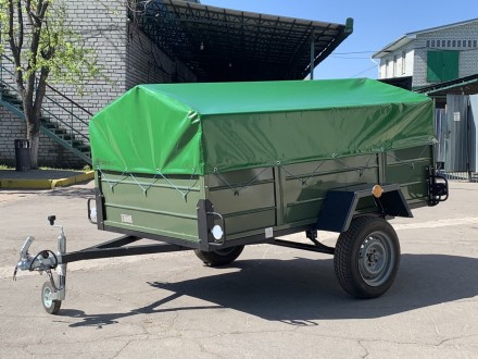 Причеп усилений 2,2*1,3 м тент рюкзак в комплекті, фірмові бризговики. Гадяч. фото 1 Причеп усилений 2,2*1,3 м тент рюкзак в комплекті, фірмові бризговики. Гадяч. фото 1