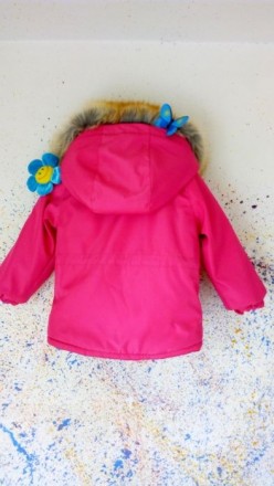 Детская куртка парка для девочки. Размер 98 (рост)
Свойство ткани: Водоупорност. . фото 5