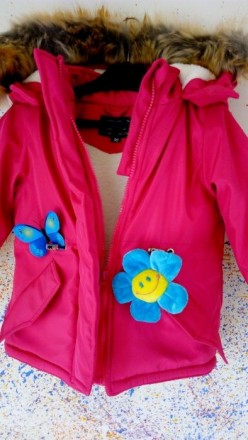 Детская куртка парка для девочки. Размер 98 (рост)
Свойство ткани: Водоупорност. . фото 2