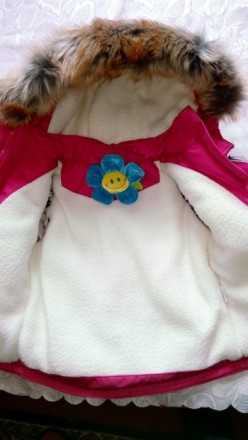 Детская куртка парка для девочки. Размер 98 (рост)
Свойство ткани: Водоупорност. . фото 3