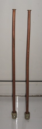 Патрубок (труба) мідний для водогону з накидними оцинкованими гайками. Діаметр з. . фото 2
