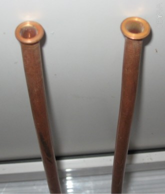 Патрубок (труба) мідний для водогону з накидними оцинкованими гайками. Діаметр з. . фото 3