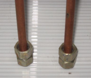 Патрубок (труба) мідний для водогону з накидними оцинкованими гайками. Діаметр з. . фото 4