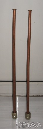 Патрубок (труба) мідний для водогону з накидними оцинкованими гайками. Діаметр з. . фото 1