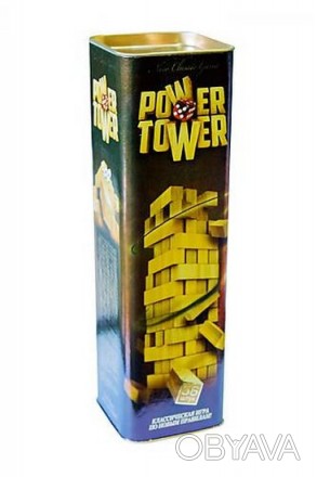 Гра POWER TOWER (Дженга), тубус Danko Toys PT-01,-02
 
Настільна гра-конструктор. . фото 1