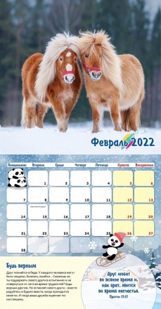 Детский календарь "Учимся дружить" перекидной на 2022 год на русском языке 
14 л. . фото 3