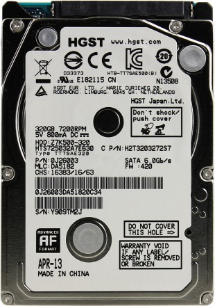 HDD 2.5" SATA 320GB Hitachi (HGST) Travelstar Z7K500 7200rpm 32MB (HTS725032A7E. Харків. фото 1 HDD 2.5" SATA 320GB Hitachi (HGST) Travelstar Z7K500 7200rpm 32MB (HTS725032A7E. Харків. фото 1