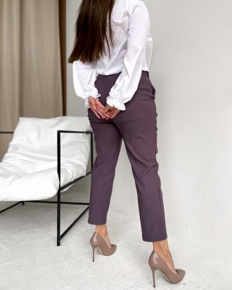 Красивые укороченные брюки, длина 7/8, идеальный вариант для офиса.
 Когда-то сл. . фото 3