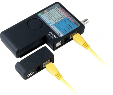 MT-7057 тестирует наружные и скрытые кабели RJ-11, RJ-45, USB и BNC. В комплект . . фото 3