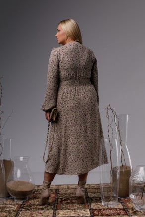 Женское платье Stimma Акира. Это стильное платье с принтом станет превосходной о. . фото 5