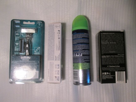 Набір для гоління, бритва Gillette Mach 3 + 2 касети, гель для гоління Gillette . . фото 3