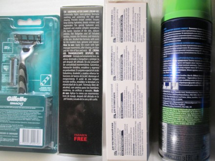Набір для гоління, бритва Gillette Mach 3 + 2 касети, гель для гоління Gillette . . фото 11