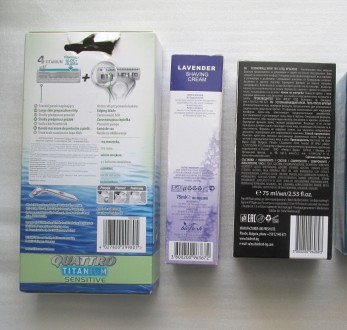 Набір для гоління, бритва Wilkinson Sword Quattro Sensitive + 4 касет, HERBS of . . фото 10