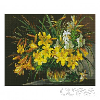 Алмазна картина FA40061 «Букет жовтих лілій», розміром 40х50 см Работаем с 2011 . . фото 1