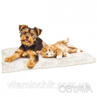 Согревающий коврик Кроки Furry для кошек и собак, ворс, бежевый, 64×49 см
Самона. . фото 1