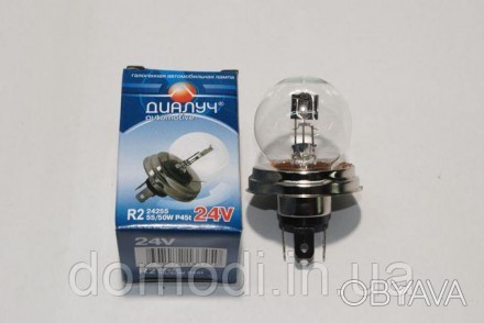 Лампа R2 24V 55/50W P45T Диалуч (А 24-55+50). . фото 1