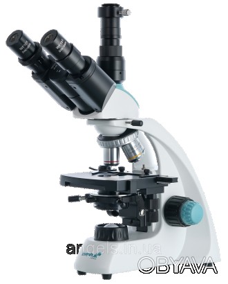 Тринокулярный микроскоп Levenhuk 400T предназначен для лабораторных работ с биол. . фото 1