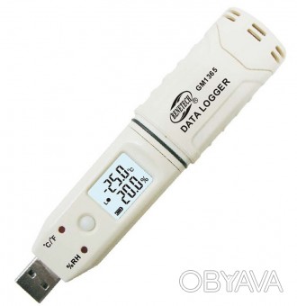 Реєстратор даних вологості і температури, USB, 0-100%, -30-80°C BENETECH GM1365 . . фото 1