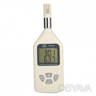 Термогігрометр, USB 0-100%, -30-80°C BENETECH GM1360A
 
Термо-гігрометр GM1360A . . фото 1
