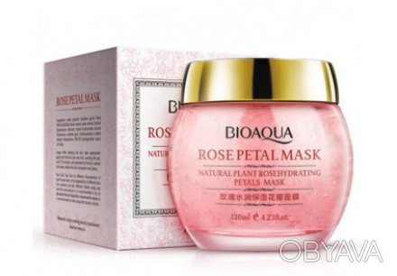     Ночная смягчающая маска для лица с лепестками роз,Bioaqua Rose Petal Mask 12. . фото 1