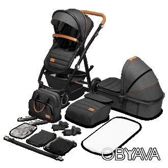 Універсальна коляска 2 в 1 Lionelo AMBER GRAPHITE GREY. . фото 1 З багатофункціональної коляскою Lionelo Amber 2 в 1 виховання дітей стає простіш. . фото 1