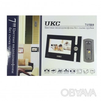 Новая линейка домофонов этого года - цветной видеодомофон UKC JS-715с ярким 7 дю. . фото 1