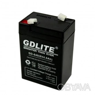 Аккумулятор GDLITE GD-640 ёмкостью в 6 Аh, может служить источником питания торг. . фото 1