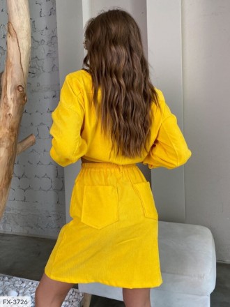 Костюм FX-3719
Арт.: FX-3719
Куртка и юбка Ткань - микровельвет Цвет - жёлтый , . . фото 6