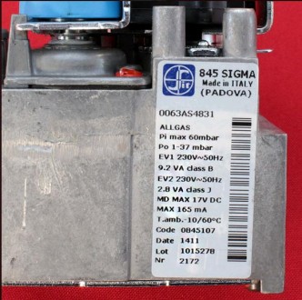 Газовый клапан EuroSIT 845 SIGMA. Артикул 65104254. Практически новый - разборка. . фото 3