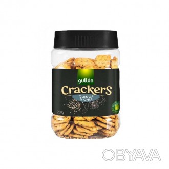 
Крекеры с киноа и чиа#nbsp;Crackers#nbsp;Gullon, 250 гр. из Испании - набор хру. . фото 1