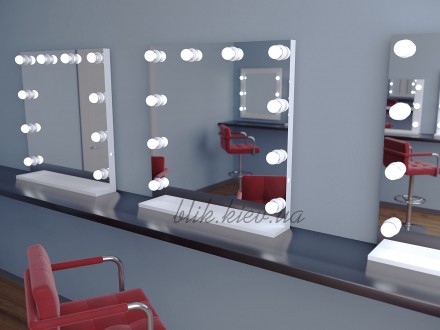 Макияжное (гримерное) зеркало для дома, салона, студии, гримерной. Модель Аврора. . фото 2