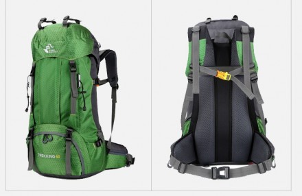 Туристический рюкзак 60л, зеленый. Николаев. фото 1