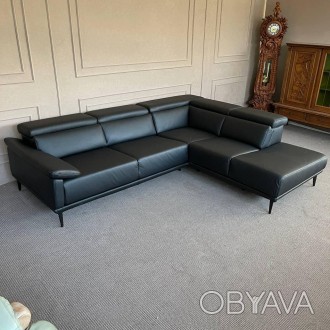 Кожаный фирменный диван Реклайнер Германия
▪️Материал - натуральная кожа чёрного. . фото 1