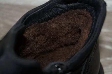 Модные зимние ботинки чёрного цвета. 

Ботинки пошиты из качественной искусств. . фото 9