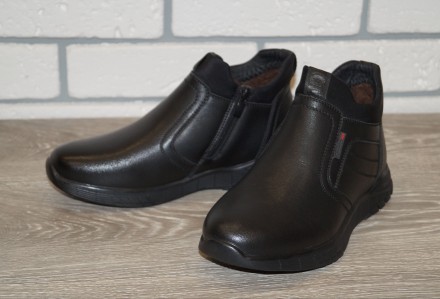 Модные зимние ботинки чёрного цвета. 

Ботинки пошиты из качественной искусств. . фото 8