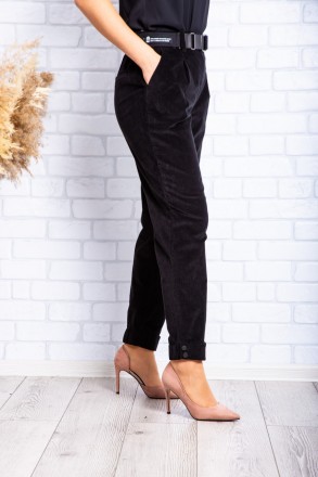 
Стильные женские брюки черного цвета, производство Турция. Покрой прямой, на та. . фото 3