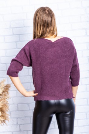 
Оригинальный свитер оверсайз бордового цвета, производство Serianno Турция. Пок. . фото 3