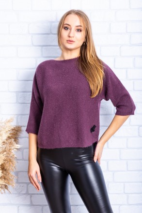 
Оригинальный свитер оверсайз бордового цвета, производство Serianno Турция. Пок. . фото 2