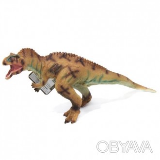 Резиновая фигурка динозавра - Гигантозавр. Игрушка хорошо детализирована, выполн. . фото 1