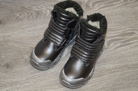 Стильные зимние ботинки для девочки. Оригинальная новая моделька прекрасно подой. . фото 4