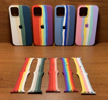 Чехол на iPhone Rainbow Case и ремешок на Apple Watch Rainbow Case. Киев. фото 1 Чехол на iPhone Rainbow Case и ремешок на Apple Watch Rainbow Case. Киев. фото 1