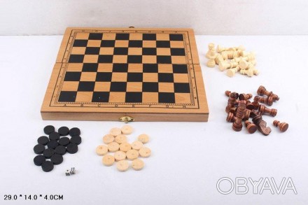 Настольная игра 3 в 1
Набор из 3 игр: шахматы, шашки и нарды – они входят в числ. . фото 1