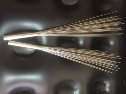Железный веник с нержавейки для масажа диаметр прутика 2мм в бежовом и синем чех. . фото 3