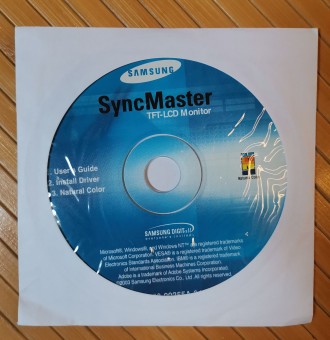 1) Samsung SyncMaster Driver Software CD Disk Only For TFT-LCD Monitor Includes . . фото 2
